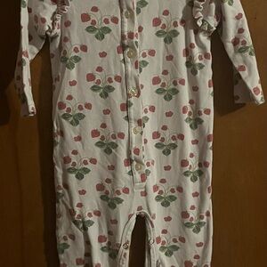 Kate Quinn Girls Size 2t Strawberry Print Kids Jumpsuit